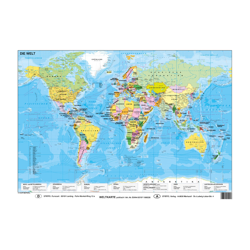 Mappemonde Stiefel politique (59,4 x 42 cm) DIN A2