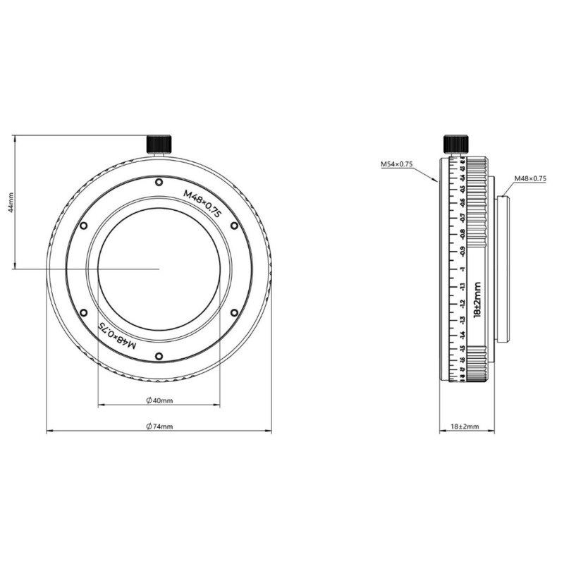 Askar Tubes d'extension Adapter M54/M48 16-20mm