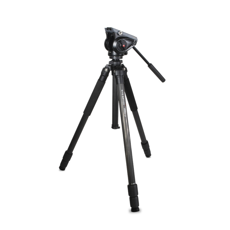 Kite Optics Carbon-Dreibeinstativ Ardea CF + Manfrotto MVH500AH