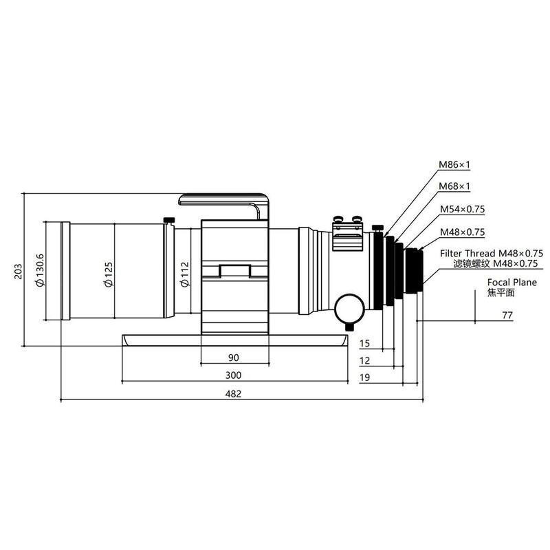 Lunette apochromatique Sharpstar AP 100/550 Z4 OTA