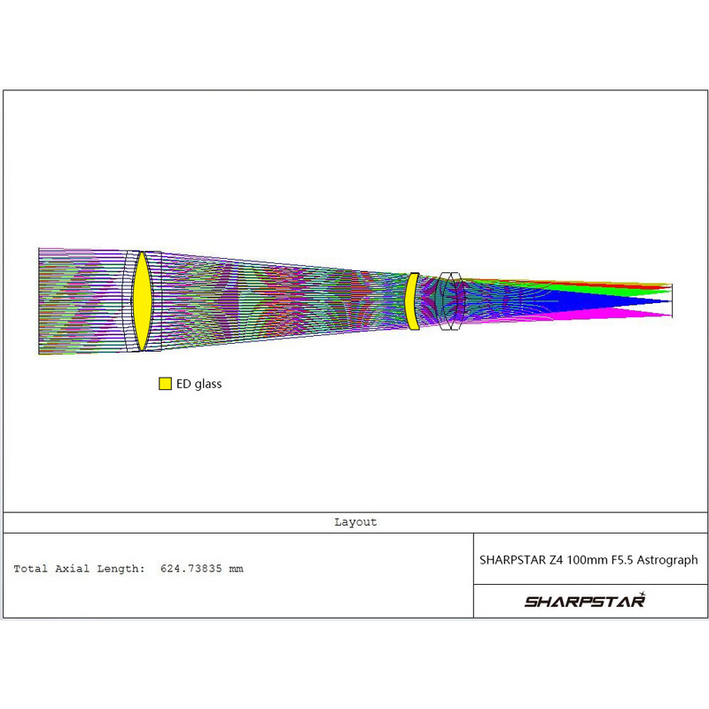 Lunette apochromatique Sharpstar AP 100/550 Z4 OTA