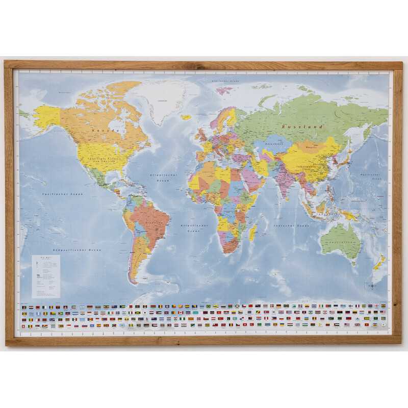 Mappemonde GeoMetro politique (144 x 103 cm)