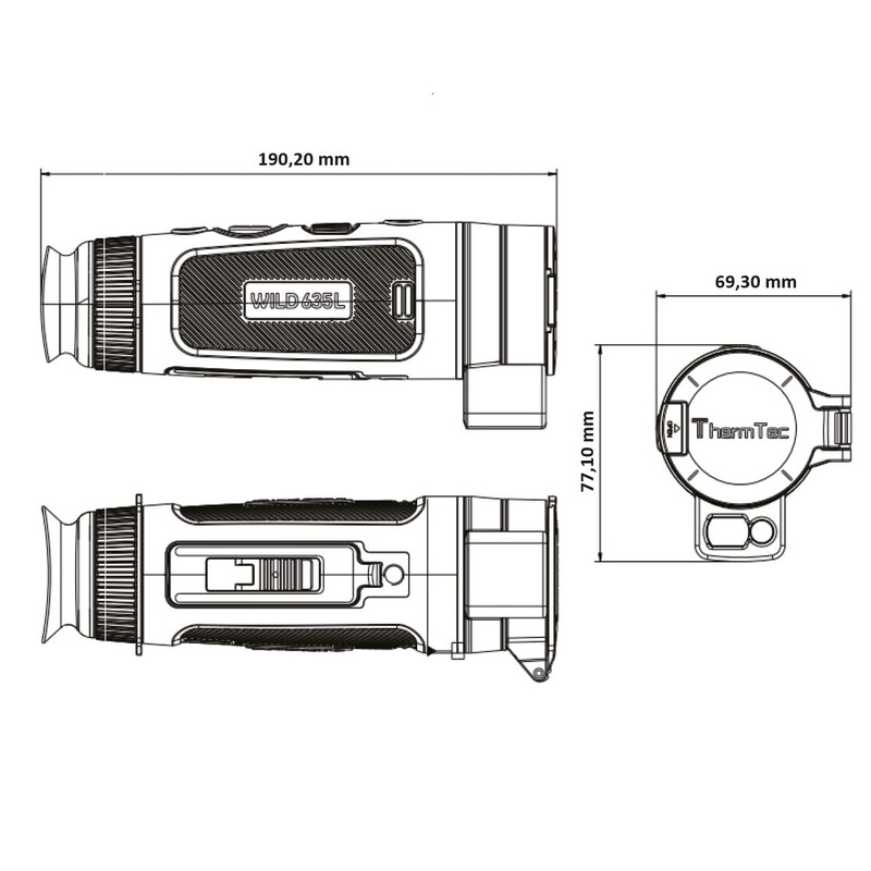 Caméra à imagerie thermique ThermTec Wild 635L Laser Rangefinder