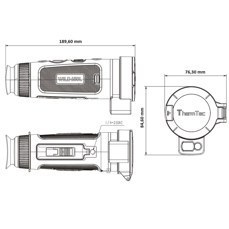 Caméra à imagerie thermique ThermTec Wild 650L Laser Rangefinder