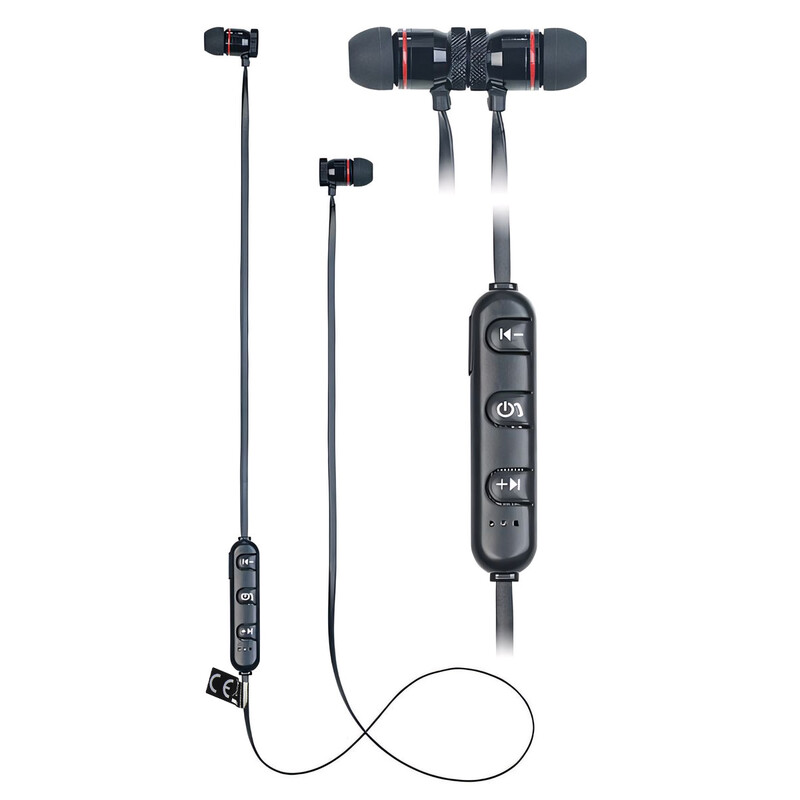 Casque stéréo intra-auriculaire Bluetooth Omegon avec aimant, Bluetooth 5.0