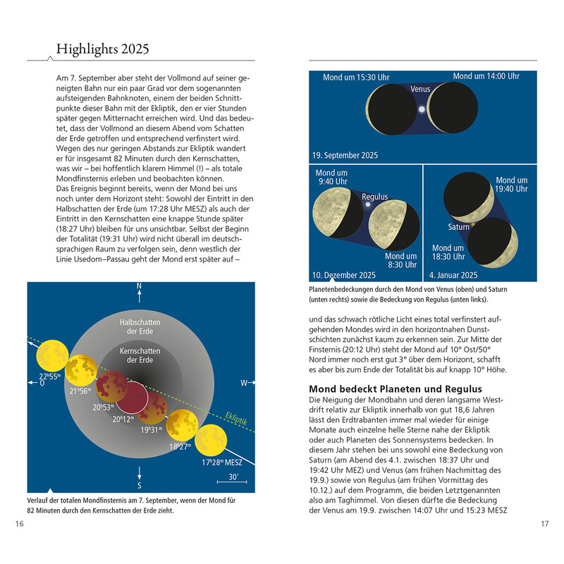 Almanach Kosmos Verlag Was tut sich am Himmel 2025