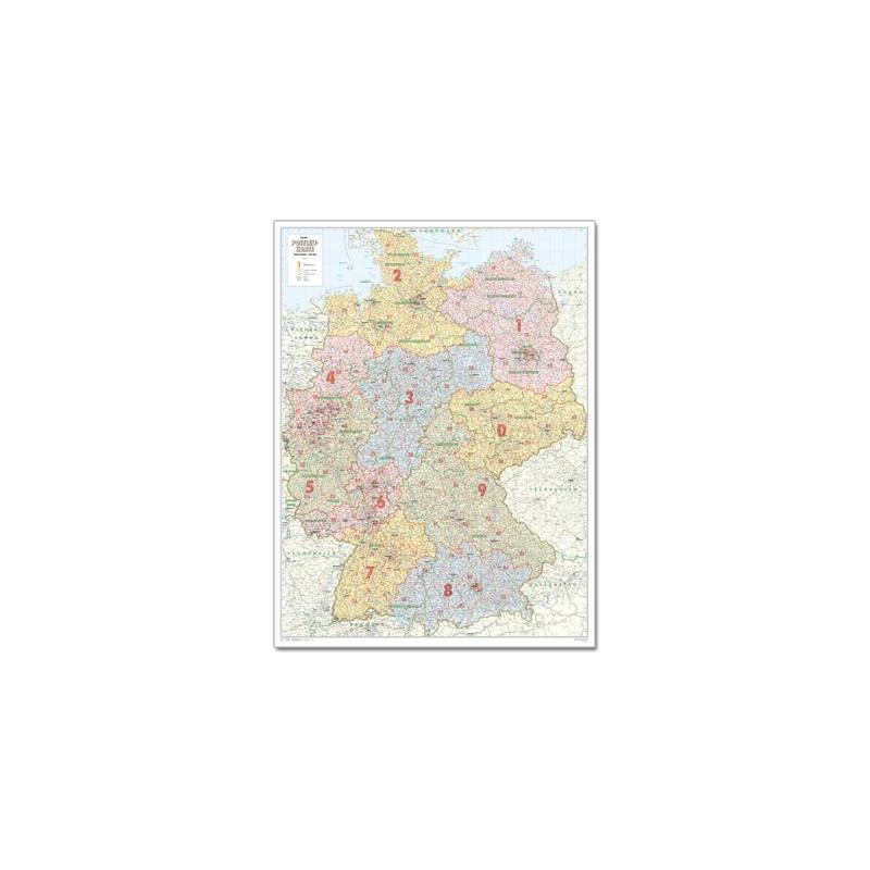 Bacher Verlag Landkarte Postleitzahlenkarte Deutschland groß