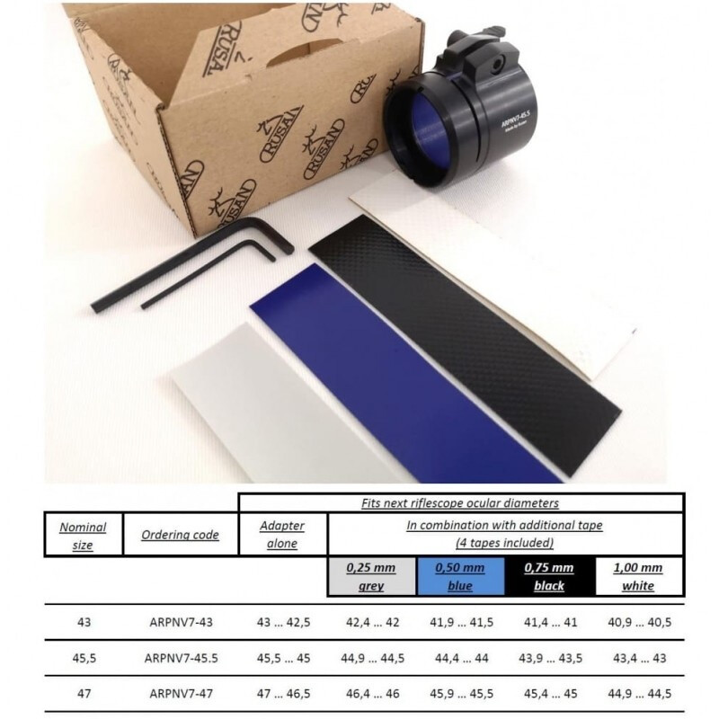 Rusan Adaptateur ARPNV pour PARD A/V pour diamètre d'oculaire 43-45,5 mm