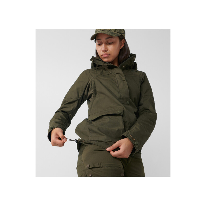Fjällräven Veste Forest Hybrid W, 633 Dark Olive, XL