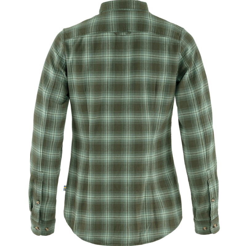 Fjällräven Chemise en flanelle Övik W, 662-614 Deep Forest-Patina Green, M