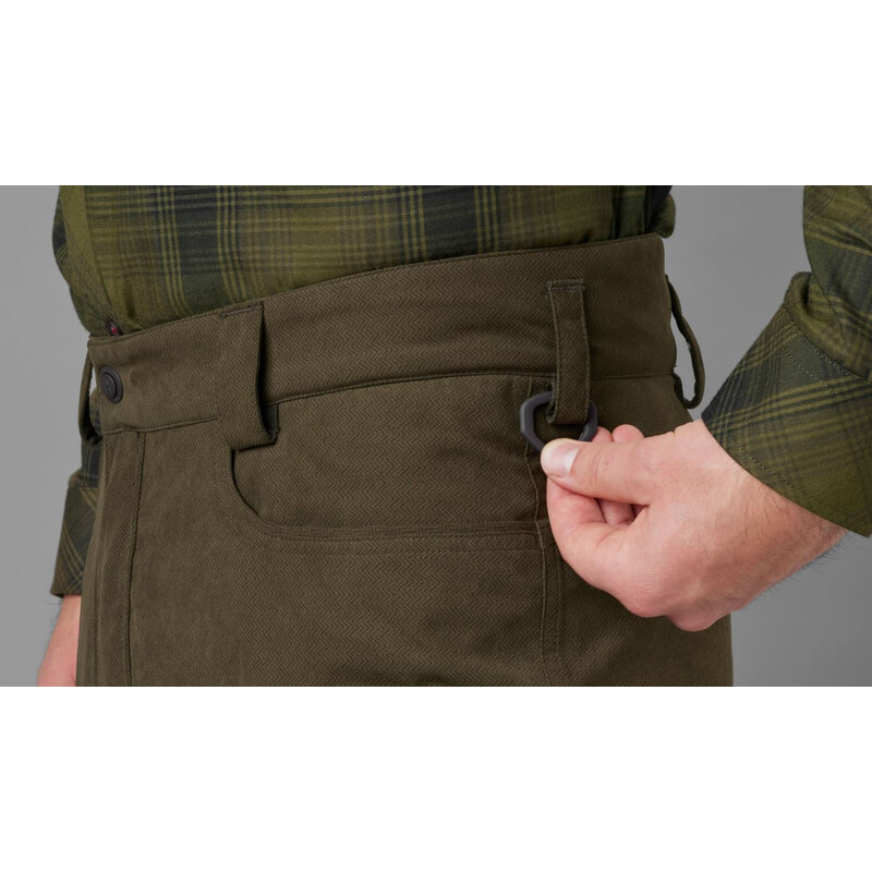 Härkila Pantalon en cuir Driven Hunt HWS, vert saule/marron ombre, taille 48