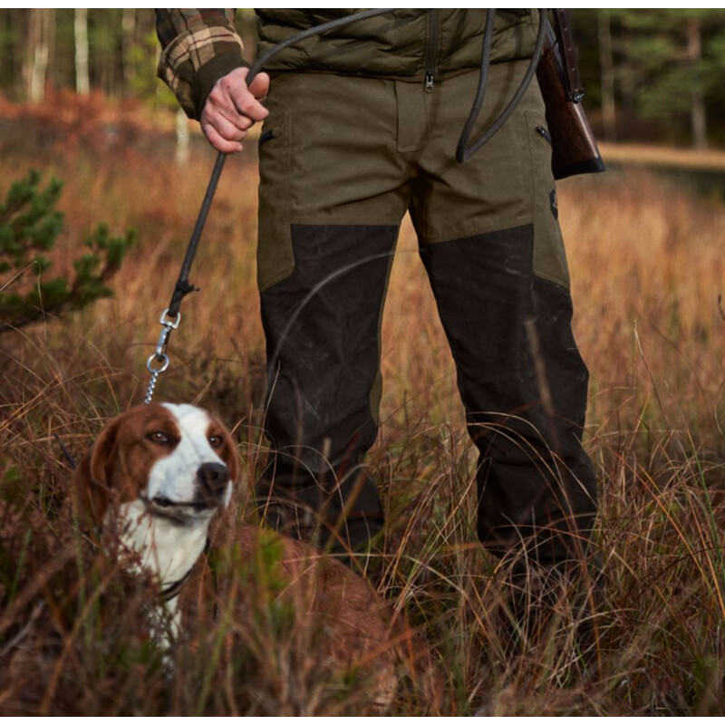 Härkila Pantalon en cuir Driven Hunt HWS, vert saule/marron ombre, taille 50