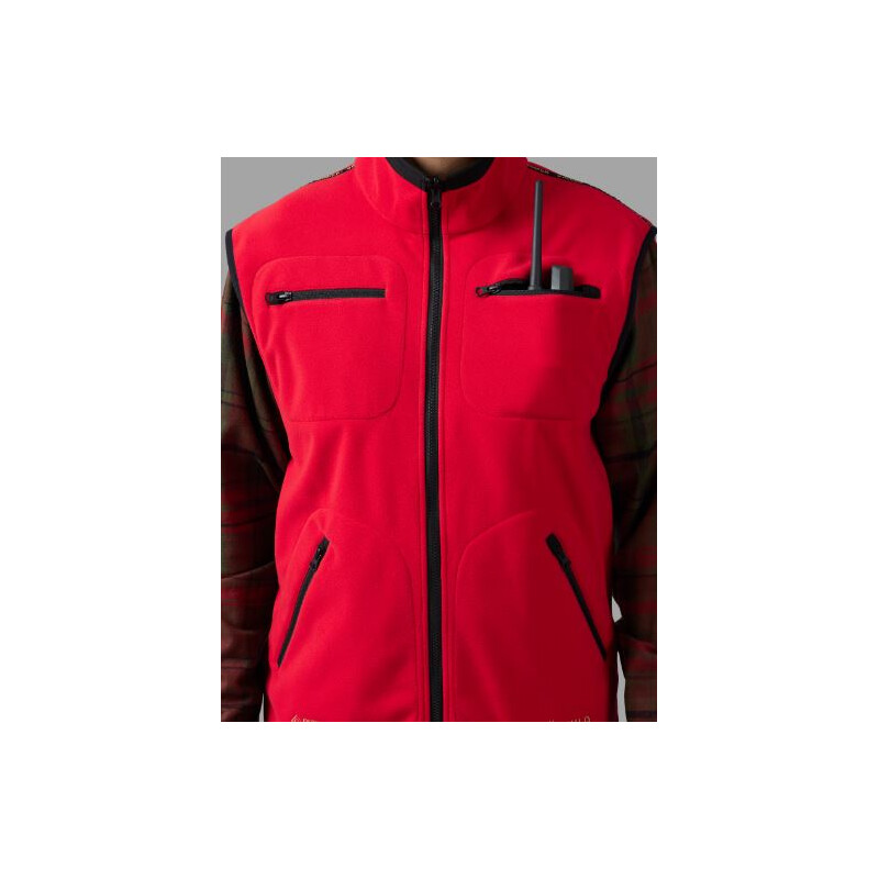 Härkila Gilet polaire Kamko, marron/rouge, taille XL