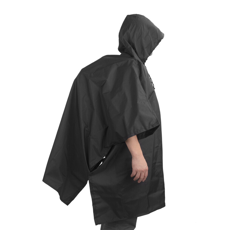 Summit-Creative Poncho de pluie noir