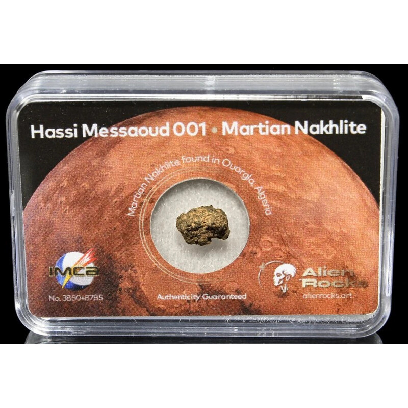 Météorites Alien Rocks Météorite de Mars Hassi Messaoud 0,1 - 0,2 gramme