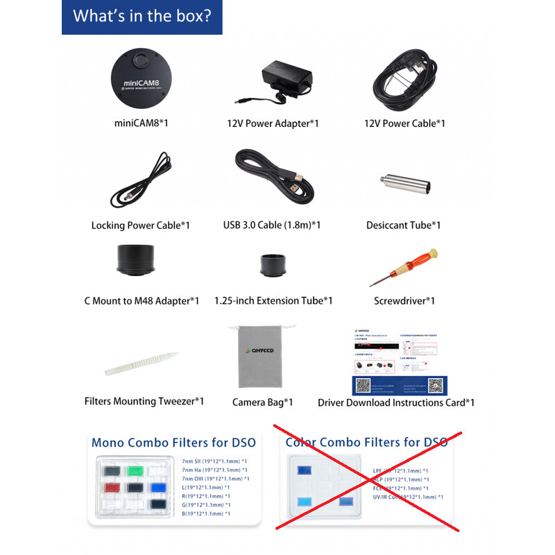 QHY Kamera miniCam8 Color Combo