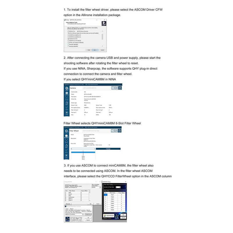 QHY Kamera miniCam8 Mono Combo EVO