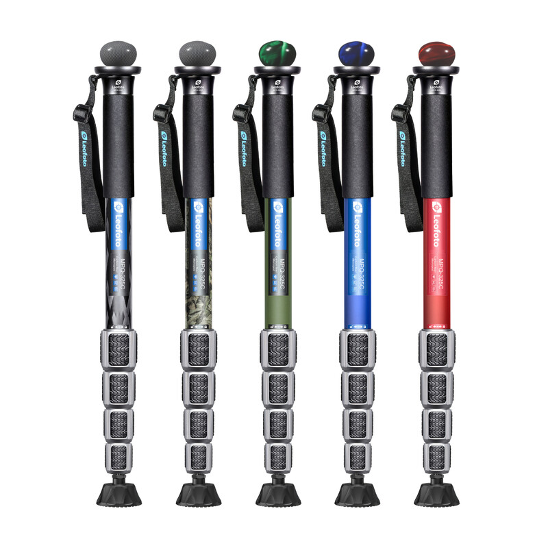 Leofoto Carbon-Einbeinstativ MPQ-325C+CHG-01+SC-70 red
