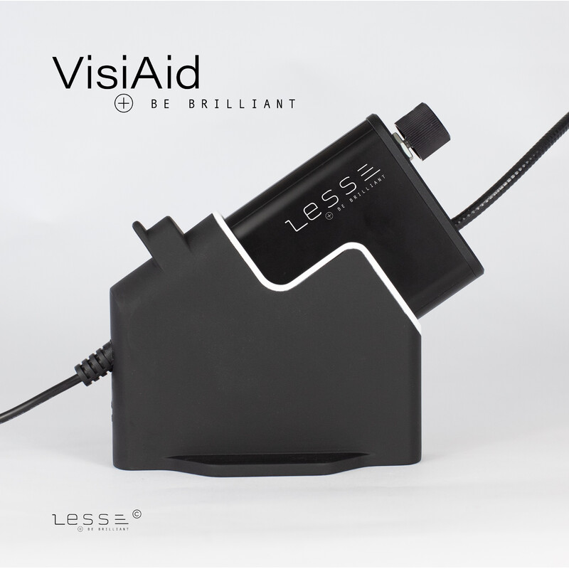 Loupe LESS VisiAid, Lunettes Lumineuses, Kit Complet, Poste Fixe & Mobile