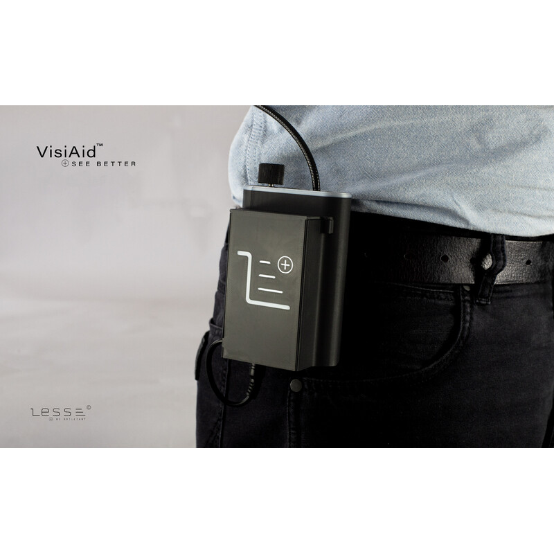 Loupe LESS VisiAid, Lunettes Lumineuses, Kit Complet, Poste Fixe & Mobile