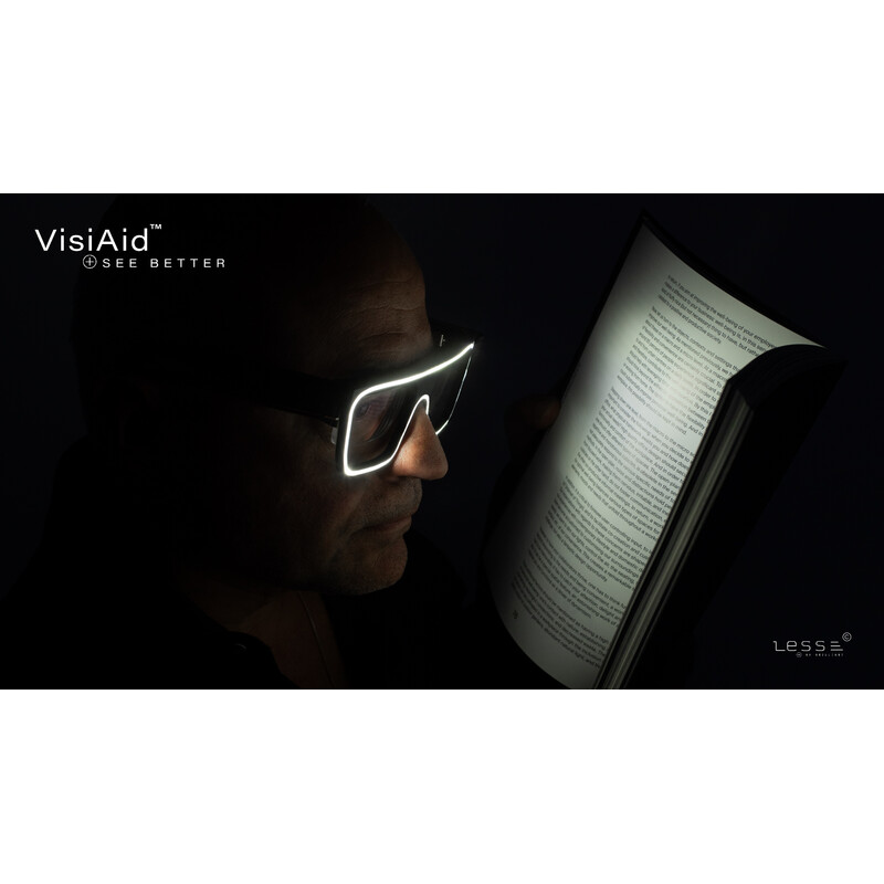 Loupe LESS VisiAid, Lunettes Lumineuses, Kit Complet, Poste Fixe & Mobile