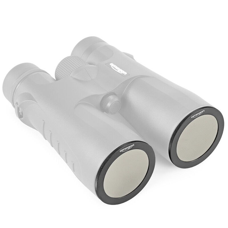 Filtres solaires Omegon 50mm für Ferngläser sowie ZWO Seestar S50 (2er Set)