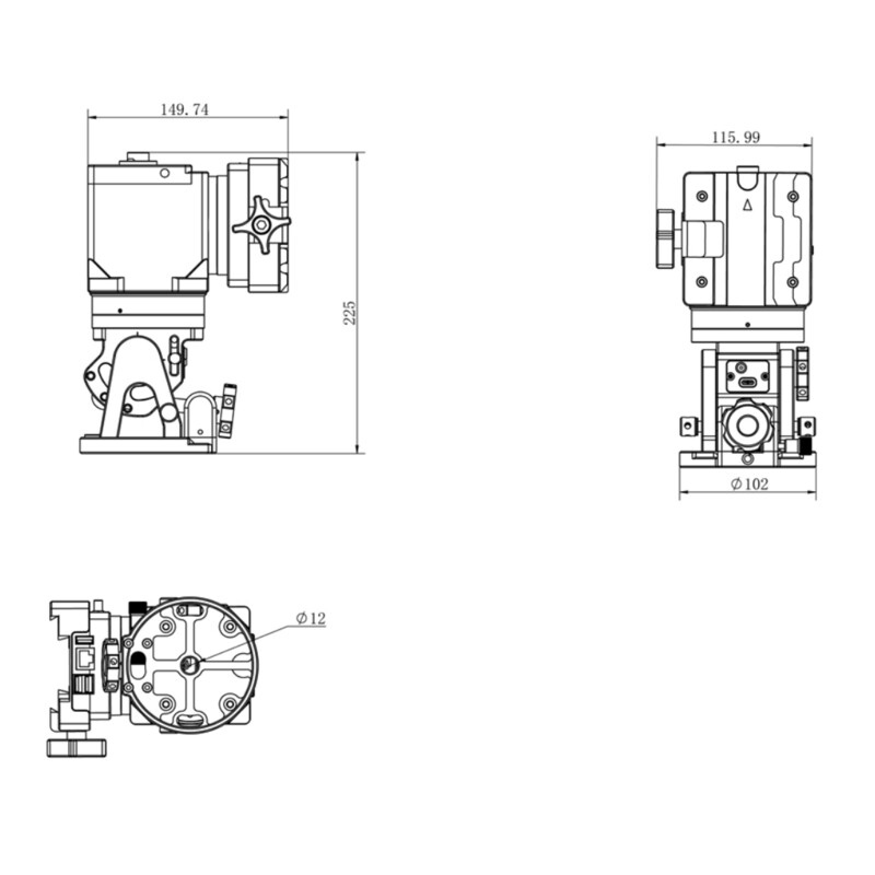Monture iOptron HAE29B AZ/EQ dual SWG iMate