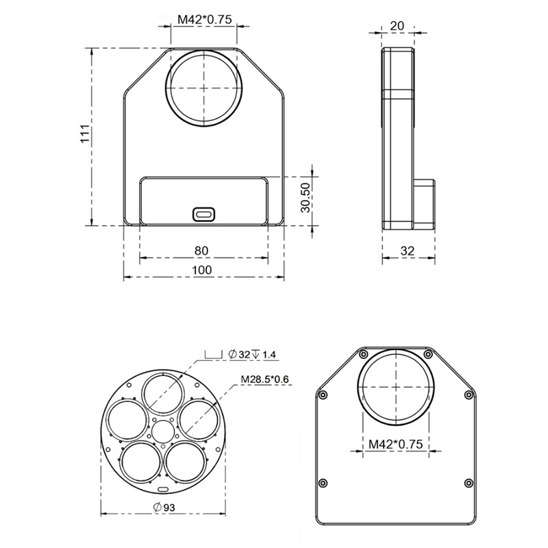 iOptron Filterrad iEFW 5x 1,25"