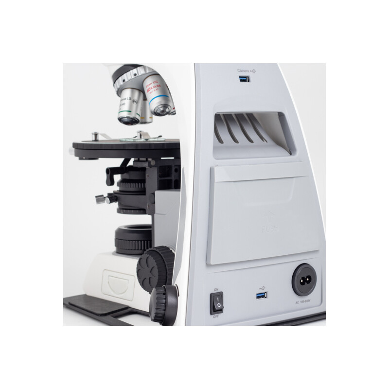 Motic Microscope Panthera TEC POL Epi, trinoculaire, INFINITY, plan, achromatique, 50x-400x, 10x/20 mm, halogène/LED