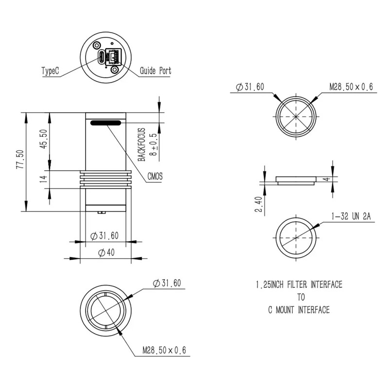 Caméra QHY 5III585M Mono