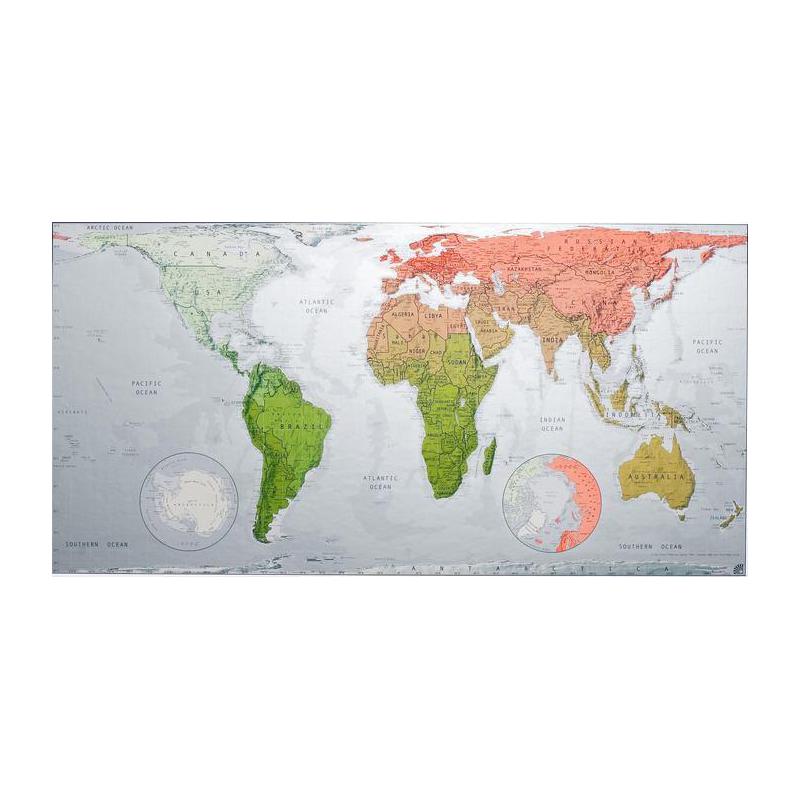 The Future Mapping Company Future Map Weltkarte pinie-koralle-gold