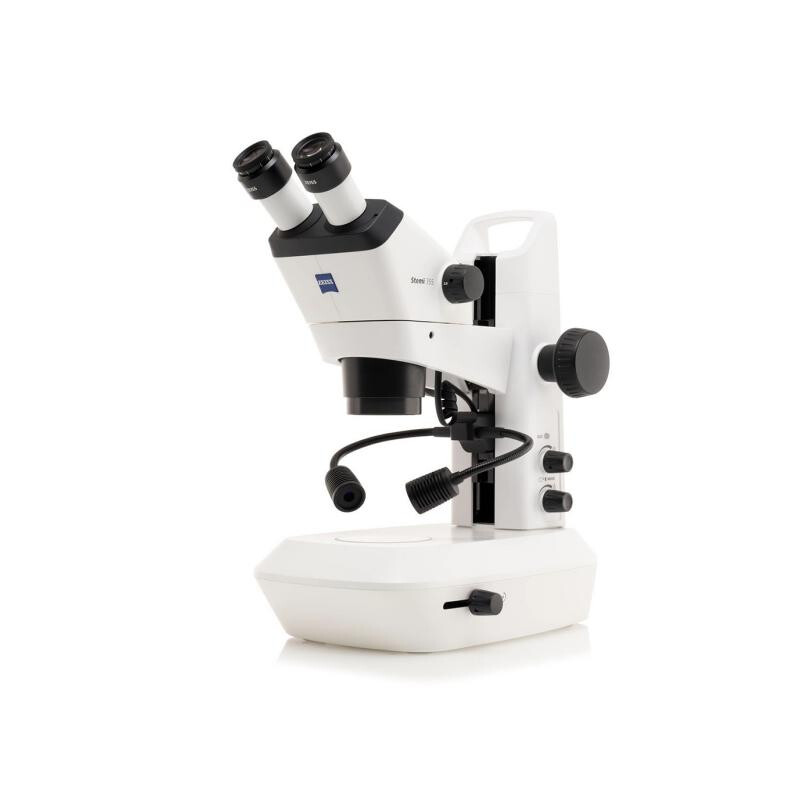 ZEISS Microscope stéréo zoom Stemi 355, C Lab, trino, BF, DF, w.d. 110 mm, 10x/23, 5,5:1, 7,2x-40x, AL/DL, Spot C LED
