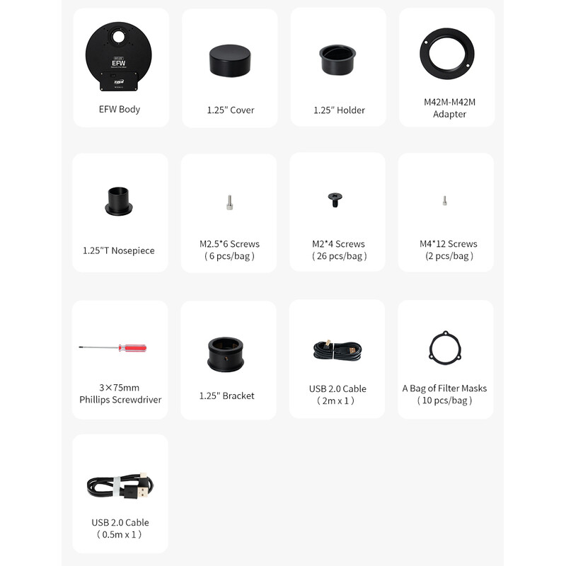 ZWO Filterrad EFW 8x 1,25"