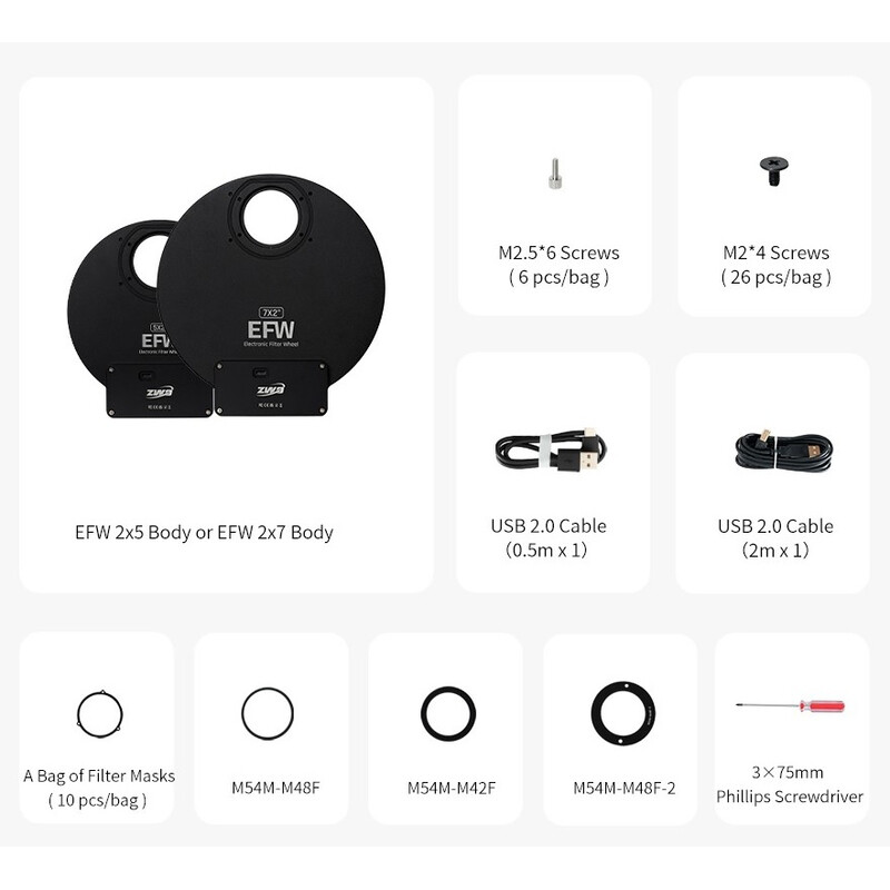 ZWO Filterrad EFW 5x 2"