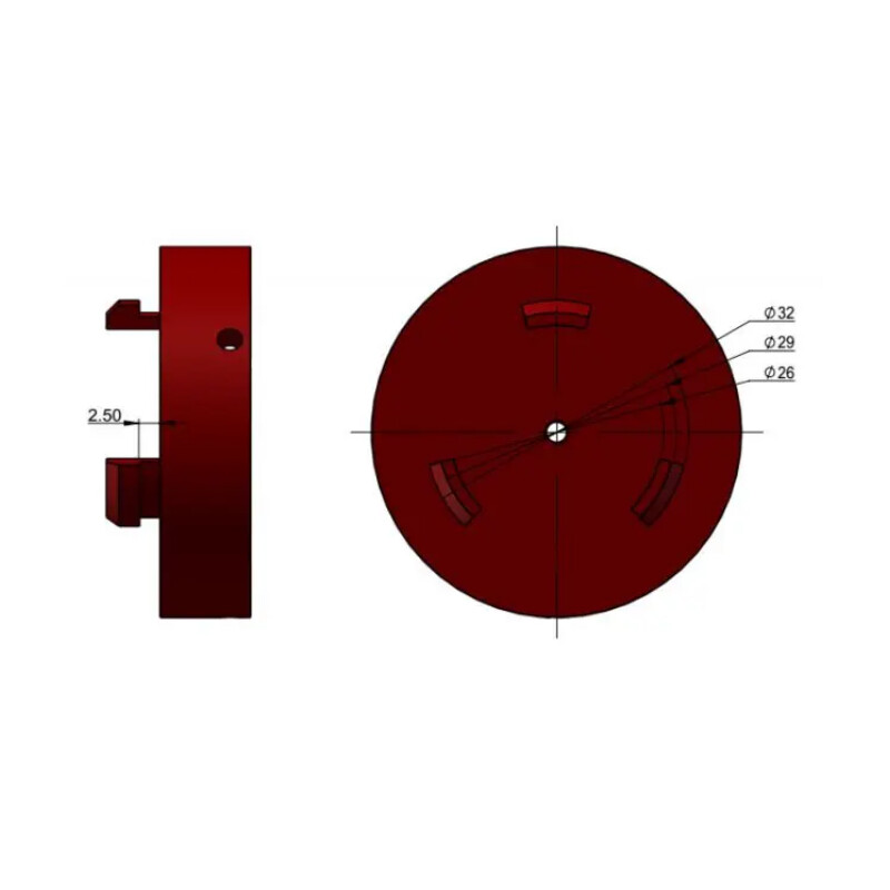QHY adapter de montage PoleMaster Vixen SXD, SXW, SX2, SXD2