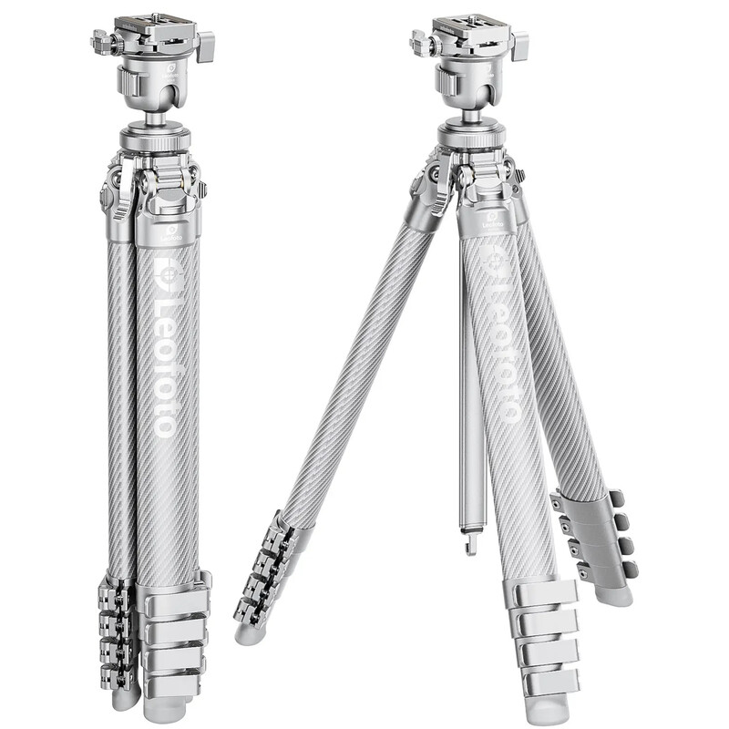 Leofoto Carbon-Dreibeinstativ AZ-235C+MBH-30 Azure Full silver