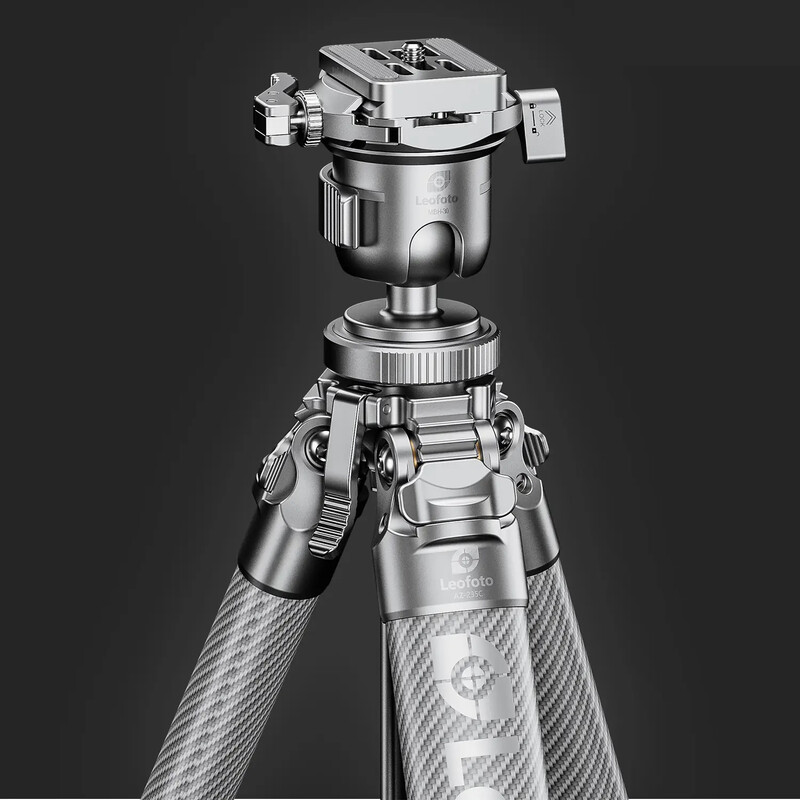 Leofoto Carbon-Dreibeinstativ AZ-235C+MBH-30 Azure Full silver