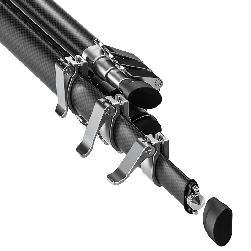 Leofoto Carbon-Dreibeinstativ AZ-204C+LH-25R Azure Half Silver