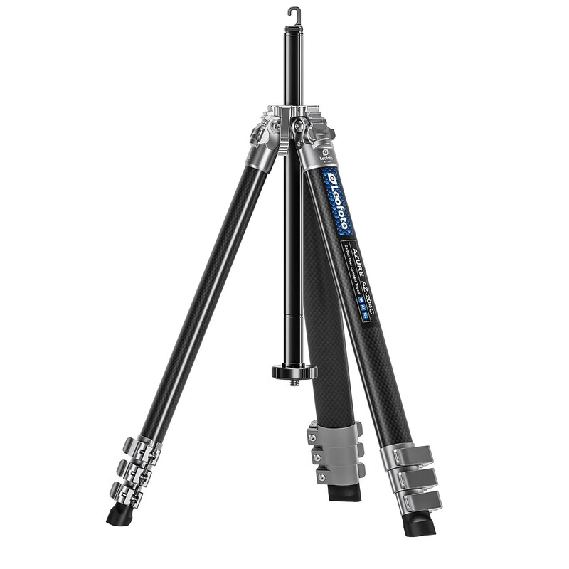 Leofoto Carbon-Dreibeinstativ AZ-204C+LH-25R Azure Half Silver