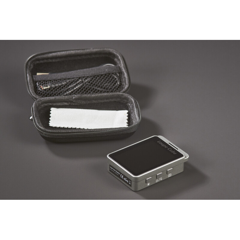 FPS Loupe électronique Magic Loupe Cube – compacte, zoom 7x à 19x, lumière UV et écran 2,4 pouces