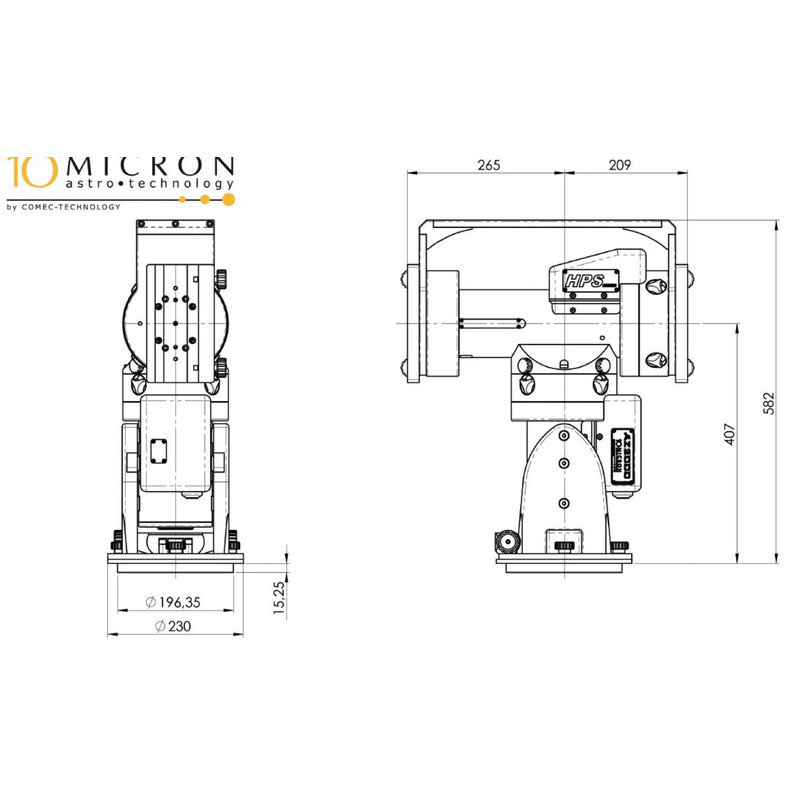 Monture 10Micron AZ 2000 HPS Combi
