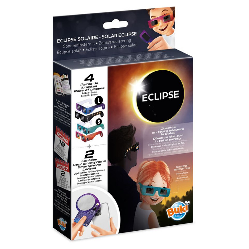 Lunettes pour éclipse solaire Buki Sonnenfinsternis-Brille Family Pack