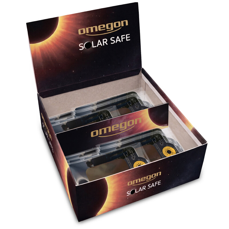 Filtres solaires Omegon Solar Safe Easy Cam Filter en présentoir de 50 pièces