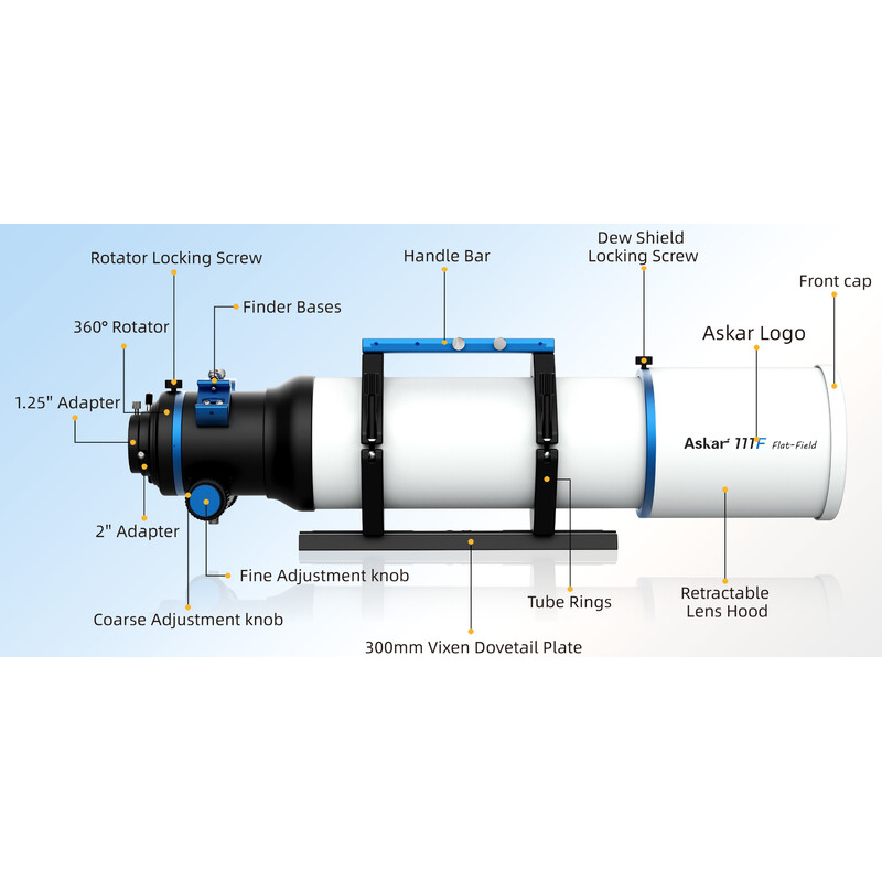 Askar Apochromatischer Refraktor AP 111/766 111F Flatfield