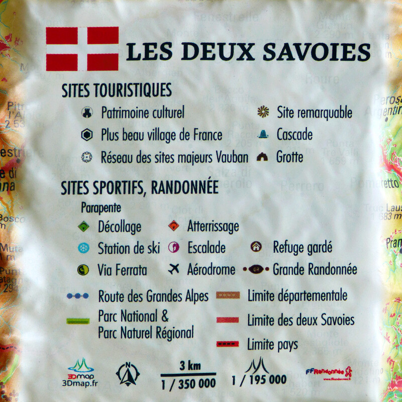 Carte régionale 3Dmap Les deux Savoies (61 x 41 cm)