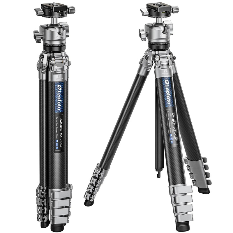 Leofoto Carbon-Dreibeinstativ AZ-235C+LH-30R Azure Half Silver