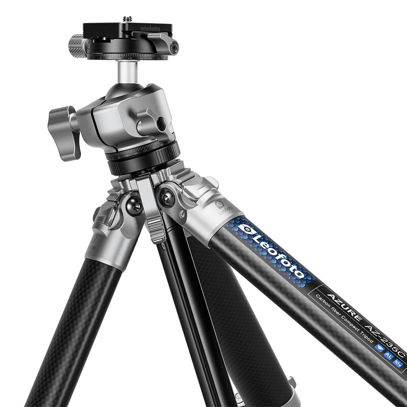 Leofoto Carbon-Dreibeinstativ AZ-235C+MBH-30 Azure Half Silver