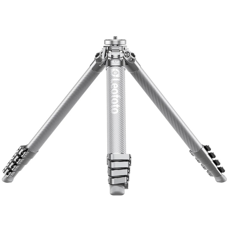 Leofoto Carbon-Dreibeinstativ AZ-204C+LH-30R Azure Full Silver