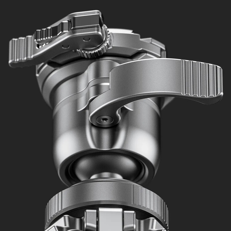 Leofoto Carbon-Dreibeinstativ AZ-204C+LH-30R Azure Full Silver