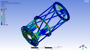 Analyse der Gitterstruktur eines Omegon RC Teleskops. 